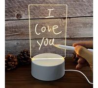 Dogeanu Message Note Board Lamp with 3D DIY Acrylic Panel, Erasable Marker Pen Included, LED Glowing Light-Up Board for Writing for Her Couple Gift Adorable Gift for Him Suprise Her