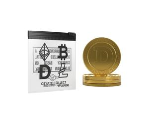 Dogecoin Gold Collectible Coin | 1PC Cryptocollect Cryptocurrency Coin | Secured in Hard Shell Casing | Blockchain Based Gifts for Technology & Crypto Enthusiasts