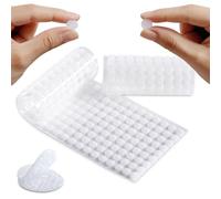 DoGeek 600 PCS White Double Sided Hook and Loop Self-Adhesive Dots, Waterproof Round Pads Suitable for DIY Crafts & Organization