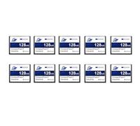 Dogfish 10 Pack 128MB Compact Flash Memory Card High Performance Industrial CF Type I Card FAT16 for Industrial Equipment and Vintage Digital Cameras