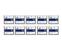 Dogfish 10 Pack 1GB Compact Flash Memory Card High Performance Industrial CF Type I Card FAT16 for Industrial Equipment and Vintage Digital Cameras