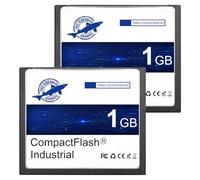 Dogfish 2 Pack 1GB Compact Flash Memory Card High-Performance Industrial CF Type I Card FAT16 for Industrial Equipment and Vintage Digital Cameras