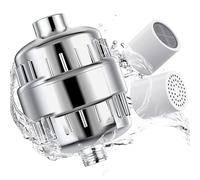 Dogfish 20 Levels Hard Water Shower Filter with Vitamin C High-Quality Universal Lime Filter for Chlorine Fluoride Removal Heavy Metals with 2 Extra Replacement Filter Cartridges