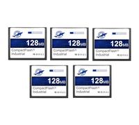 Dogfish Compact Flash Card 128MB 5-Pack High-Performance Industrial CF Memory Card with SLC NAND Flash for Industrial Computers, CNC Machines, Old Cameras