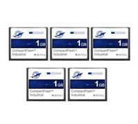 Dogfish Compact Flash Memory Card 1GB 5 Pack High-Performance Industrial CF Type I Card FAT16 for Industrial Equipment and Vintage Digital Cameras