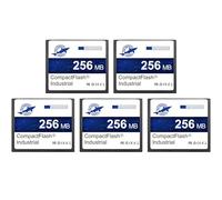 Dogfish Compact Flash Memory Card 256MB 5 Pack High Performance Industrial CF Type I Card FAT16 for Industrial Equipment and Vintage Digital Cameras