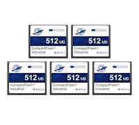 Dogfish Compact Flash Memory Card 512MB 5PACK Industrial CF Type I Card FAT16 for Industrial Equipment, CNC Machines, Vintage Digital Cameras