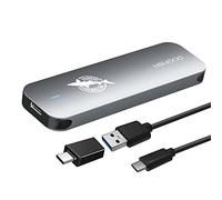 Dogfish Portable External SSD 250GB Ngff 2242/2260/2280 Grey Metal USB 3.1 Type C Ultra Light External Mini Breathable SSD for Mac/Windows/Android/Linux (up to 6Gbps, with LED)