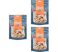 Doggie Delights Dog Treats 3 Packs | High Protein Low Fat Dog Snacks | Made with 50% Real Chicken | Natural Training Treats for Dogs | Healthy Chewy Treats (3x Chicken Dumbbell 175g)