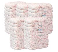 Doggie Diapers for Female Dogs 5 Bags/50Pcs Disposable High Absorbent Dog Diapers Elastic Breathable Leakproof Deodorant Pet for Female Dogs Cats in Season, S 1-2kg