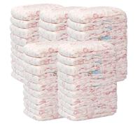 Doggie Diapers for Female Dogs 5 Bags/50Pcs Disposable High Absorbent Dog Diapers Elastic Breathable Leakproof Deodorant Pet for Female Dogs Cats in Season, M 2-4kg