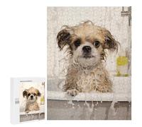 Doggie in The Bath Pet - Decorative Jigsaw for Grown-Ups, 500 PCS, Gift for Winter Evenings - for Quiet Evenings And Focused Play