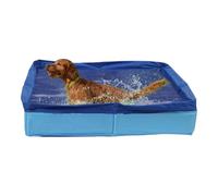 Doggie Swimming Pool,PVC Dog Paddling Pool Foldable Square-Shaped | Non-Inflatable Save Space Pet Puppy Bathing Tub for Puppy Cats Other Animals