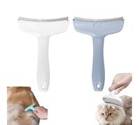 Doggocomfy Pet Comb Pro, Cat Hair Thinner, All Purpose Curved Hairs Removal Comb, Pet Hair Removal Brush For Long or Short Tangled Hairs, Prevents Knots and Mats (White+Blue)