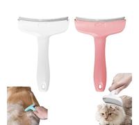 Doggocomfy Pet Comb Pro, Cat Hair Thinner, All Purpose Curved Hairs Removal Comb, Pet Hair Removal Brush For Long or Short Tangled Hairs, Prevents Knots and Mats (White+Pink)