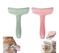 Doggocomfy Pet Comb Pro, Cat Hair Thinner, All Purpose Curved Hairs Removal Comb, Pet Hair Removal Brush For Long or Short Tangled Hairs, Prevents Knots and Mats (Pink+Green)