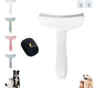 Doggocomfy Pet Comb Pro, Durable Reusable Washable for Cat and Dog, Deshedding Dog Brush with Curve Blade, Grooming Brush for Dogs Shedding for Grooming Matting, Prevents Knots and Mats (White, Small)