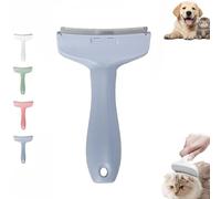 Doggocomfy Pet Comb Pro, Pet Hair Removal Brush, Deshedding Grooming Brush Tool, Undercoat Rake with Metal Comb for Long or Short Tangled Hai (Blue, L)