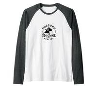 Doggone Perfect: Adorable Dog Lover Graphic Raglan Baseball Tee, Men, Dark Heather/White, XL