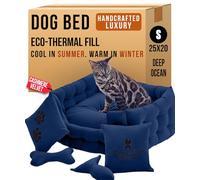 Doggy Affairs HandMade Luxury Cat Bed with Removable Washable Cover - Premium Cat Beds for Indoor Cats, Fancy Dog Bed for Small Dogs - Non Slip Cat Couch Bed, Puppy Kitten Pet Sofa