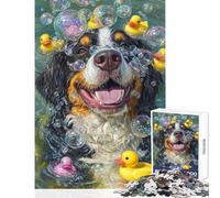 Doggy Bubble Bath Fun Jigsaws 1000 Pieces for Teenagers Stimulate Active Brain And Mind Gentle Relaxing Fun Activity (50X75cm)