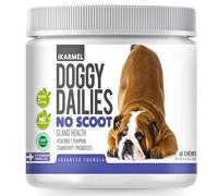 Doggy Dailies | Advanced Anal Gland Support Chews for Dogs | No Scoot Pet Supplements | Fibre Supplement With Pumpkin Powder for Dogs | Dog Digestion