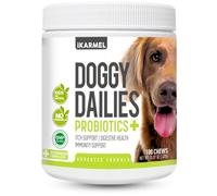 Doggy Dailies Probiotics for Dogs - Canine Supplements for Digestive and Immunity Support - Skin Health and Itch Support - Vitamin Treats - Veterinarian Formulated Probiotic