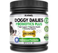 Doggy Dailies Probiotics for Dogs - Canine Supplements for Digestive and Immunity Support - Skin Health and Itch Support - Vitamin Treats -