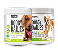 Doggy Dailies | Probiotics for Dogs | Canine Supplements for Digestive and Itch Support & 10-in-1 Multivitamin Chews Vet-Formulated.