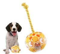 Doggy Disc Ball - Inflatable Football Toy, Interactive Giggles Ball | Elastic Accessory For Pet Teething Training, Plush Soft Sound Animal Toy For Outdoor