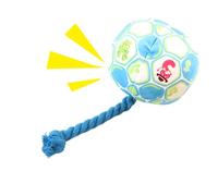 Doggy Disc Ball - Inflatable Football Toy, Interactive Giggles Ball | Elastic Accessory For Pet Teething Training, Plush Soft Sound Animal Toy For Outdoor