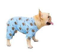 Doggy Dog Sweatshirt Pullover Shirts Brown Bear Pattern Cozy Kitten Cute Holiday Yorkshire(Blue,2XL)