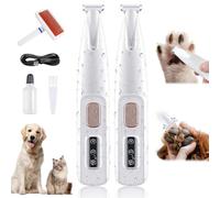 Doggy Kings 3 in 1 Electric Dog Trimmer, Pet Paw Trimmer, Rechargeable Waterproof with LED Light, Low Noise for Trimming Dog's Hair Around Paws, Eyes, Ears, Face, Rump (2)