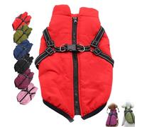 Doggy Kings 3 in 1 Winter Jacket Dog Winter Coat, Waterproof and Windproof Dog Snow Jacket for Small Medium Large Dogs (Red, L)