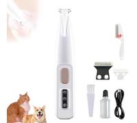 Doggy Kings Paw Trimmer, Doggykings 3 in 1 Electric Dog Trimmer, Rechargeable Waterproof Dogs Grooming Clippers with LED Light, Low Noise Trimming Hair Around Eyes Ears Face(1pc+Spare Head)