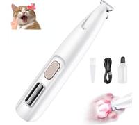 Doggy Kings Paw Trimmer, Low Noise Rechargeable Waterproof Pet Shaver with LED Light, 3 in 1 Electric Trimmer for Paws Eyes Ears Face Rump (1 Set)