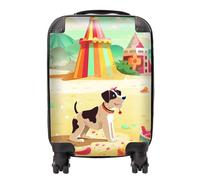 Warren Reed - Designer Doggy On A Beach Holiday Suitcase Mini Cabin, Multi
