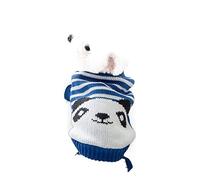 Doggy Pet Clothes Pullover Knitwear Turtleneck Sweaters Striped Animal Cat Cute Winter Boy(Blue,S)