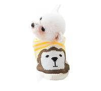 Doggy Pet Clothes Pullover Knitwear Turtleneck Sweaters Striped Animal Cat Cute Winter Boy(Yellow,XS)