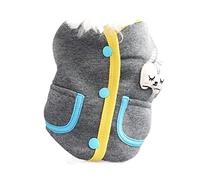 Doggy Pet Pullover Clothes Vest Cotton Rabbit with Pocket Stretchy Small Doggy Cute Holiday Yorkshire(Grau,XL)