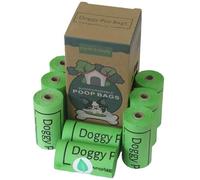 Doggy Poo Bags | 100% Home Compostable & Biodegradable | 120 Strong, Leak-Proof Bags (8 Rolls) | Cornstarch-Based Eco-Friendly Dog Waste Bags | Certified TUV Austria OK Compost Home