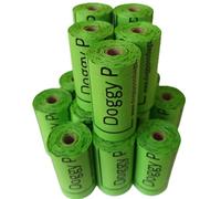 Doggy Poo Bags | 100% Home Compostable & Biodegradable | 225 Strong, Leak-Proof Bags (15 Rolls) | Cornstarch-Based Eco-Friendly Dog Waste Bags | Certified TUV Austria OK Compost Home