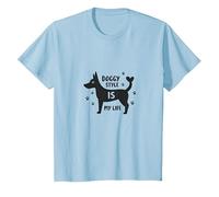Doggy Style is My Life Pet Lover Graphic T-Shirt, Kids, Baby Blue, 8 Years