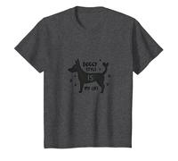 Doggy Style is My Life Pet Lover Graphic T-Shirt, Kids, Dark Heather Grey, 8 Years