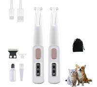 Doggykings 3 in 1 Electric Dog Trimmer, Pawfectheaven Paw Trimmer, Rechargeable Waterproof with LED Light, Low Noise for Trimming Dog's Hair Around Paws, Eyes, Ears, Face, Rump (2set)