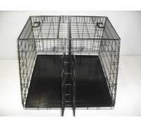 doghealth Large Car Crate Large Double 36"x 36" - 3 door sloped with divider