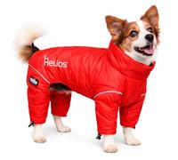 DogHelios Thunder-crackle Full-Body Waded-Plush Adjustable and 3M Reflective Pet Dog Coat Jacket, Grenadine Red, LG