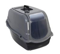 Dogi Click and Secure Pet Cat Litter Tray Toilet Box, Grey