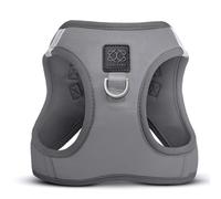 DOGISTRY - SoHo Dog Harness - Award-Winning Luxe No-Pull Design - Crafted for Style, Ease & Innovation - Steel - S (7-11lbs)