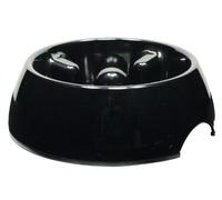Dogit Go-Slow Anti-Gulp Dog Bowl, Black, Large, 1.2 Litre
